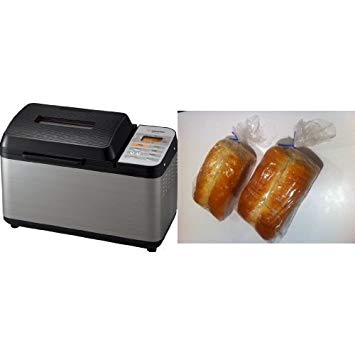 Zojirushi BB-PAC20 Home Bakery Virtuoso Breadmaker with Gluten Free Menu setting and Bread Loaf Bags Pack of 100 with 100 Free Bread Ties! Bundle