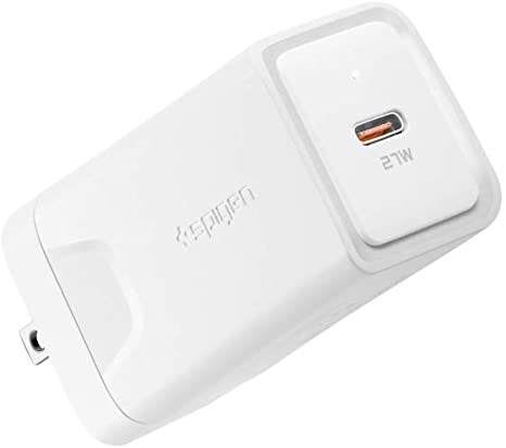 Spigen SteadiBoost USB-C Wall Charger 27W PD, Compact Power Delivery 3.0 Fast Charger Adapter for iPhone 12/12 Pro/12 Pro Max/12 Mini/11/XS/X/8/SE 2020/iPad Pro 4th Gen/Galaxy Tab and More