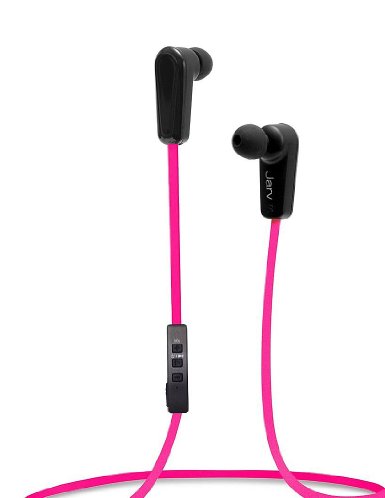 Jarv NMotion Sport Wireless Bluetooth 4.0 Stereo Earbuds/Headphones with In-Line Microphone , Pink