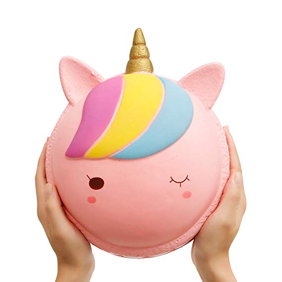 Anboor 8.3 Inches Squishies Jumbo Unicorn Macaron Kawaii Slow Rising Scented Giant Squishies Kids Toy Gift Collection