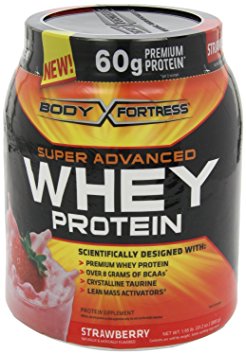 Body Fortress Super Advanced Whey Protein, Strawberry, 3.9 lb. (1770 g)