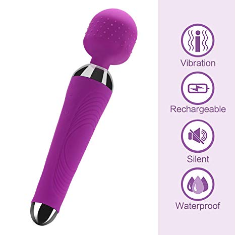 Wireless Wand Massager Cordless with 10 Powerful Speeds 100% Waterproof USB Rechargeable Handheld Body Massager Perfect for Muscle Aches and Personal Sports Recovery