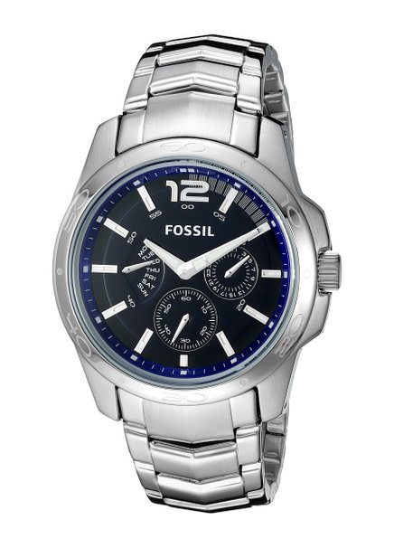 Fossil Men's BQ9346 Multifunction Stainless Steel Bracelet with Blue Dial