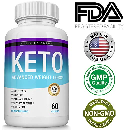 Shark Tank Keto Weight Loss Pills Advanced - BHB Salt Fat Burner Using Ketone & Ketogenic Diet, Fast & Effective Ketosis for Men Women, Boost Energy While Burning Fat, 60 Capsules, Lux Supplement