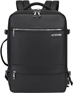 Arctic Hunter Backpack for Men 35L Office Travel Backpack Fit Up to 17.3-inch Laptop Water-resistant Anti-theft Laptop Bag with USB Port Multi-Layer Large Capacity Expandable Bag for Men and Women, Black, Black, 35*15*47 CM, Travel