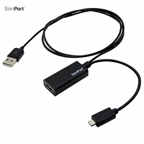 CableDeconn Mydp Slimport to Hdmi (Micro USB to Hdmi) Hdtv Full Hd Adapter Cable for Lg G2 Pro Google Ausu Nexus 4 5 7 2nd E960 F240k Padfone with Charging Cable