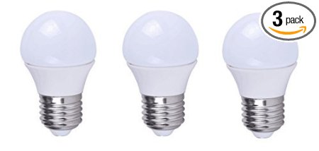 Grimaldi Lighting LED Bulb, 3 Pack, 5 Watts, 450 Lumens, A15 Style Bulb, Pure White, Dimmable, 40W Equivalent
