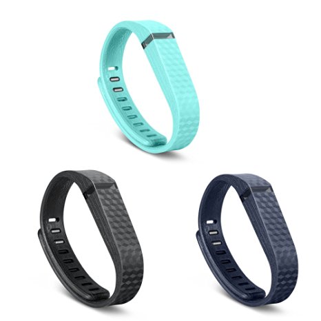GinCoband 3 PCS Replacement Bands with Adjustable Metal Clasp for Fitbit Flex Wristband