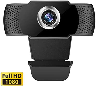1080P Webcam, HDWeb Camera with Built-in HD Microphone,USB Web Cam with Manual Focus& Large Sensor
