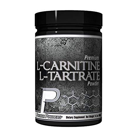 L-Carnitine L-Tartrate Powder (LCLT) by Premium Powders 400 Scoop Bottle