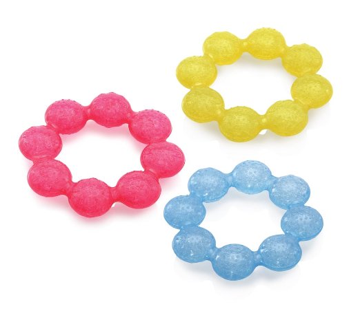 Nuby IcyBite Soother Ring Teether, Colors May Vary