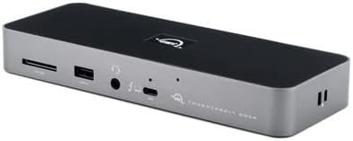 OWC Thunderbolt Dock – Thunderbolt 4 / USB4 Dock with 11 ports, 8k, 5k, 2x 4k @ 60Hz, 1x 4k @ 120Hz displays, Gigabit, 3x TB4 (USB-C), 3x USB Gen 2 Type-A, 1x USB 2.0, incl. cable, Space Gray