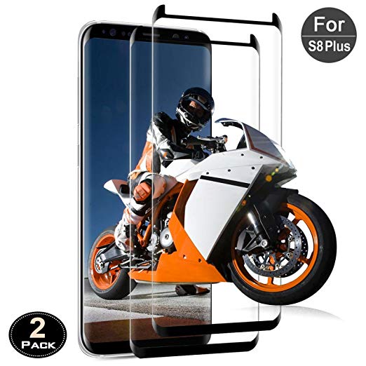 ONSON Galaxy S8 Plus Screen Protector, 2-Pack Tempered Glass 3D Screen Protector