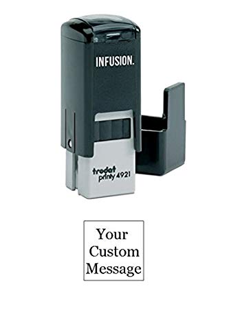 Infusion Custom Self-Inking Rubber Stamp - Small, Square Stamp - (1/2" x 1/2")