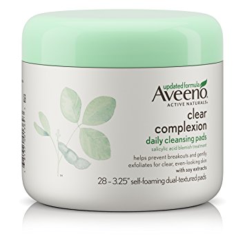 Aveeno Clear Complexion Daily Facial Cleansing Pads With Salicylic Acid Blemish Treatment, 28 Count