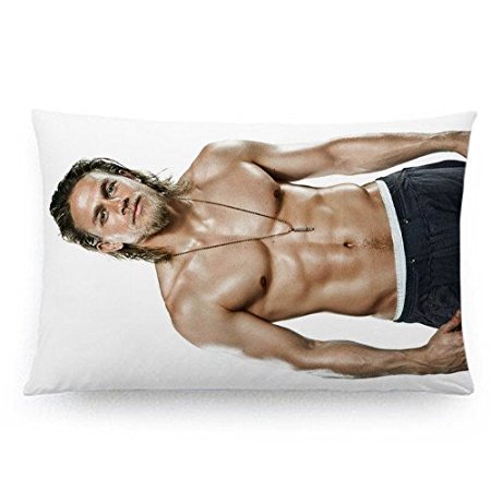 Custom Charlie Hunnam Pattern 18 Pillowcase Cushion Cover Design Standard Size 20X30 Two Sides