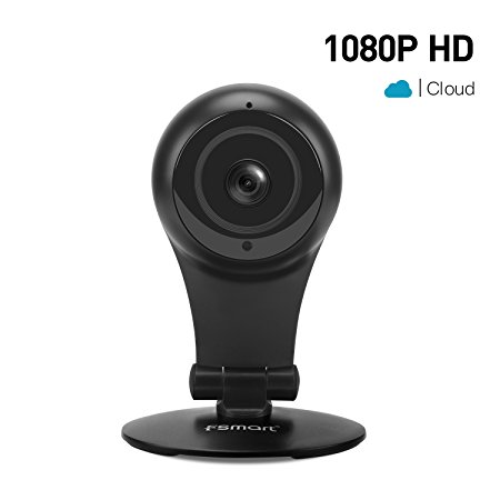 Fsmart 1080p Indoor Camera, Wireless Camera Home Camera Wifi Camera Security Surveillance Monitor With Night Vision/Two Way Audio For Security/Nursey/Pet-Cloud Service Available(Black)