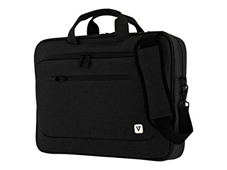 V7 CTPX1-BLK-1E 15.6" Slim Laptop Case with Shoulder Strap - Black