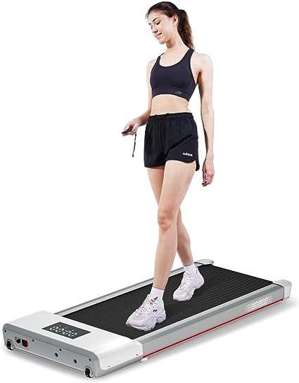 Under Desk Treadmill Quiet, 2 in 1 Walking Pad Treadmill Under Desk for Office Home Use, Portable Desk Treadmill with Remote Control, LED Display for Walking and Jogging