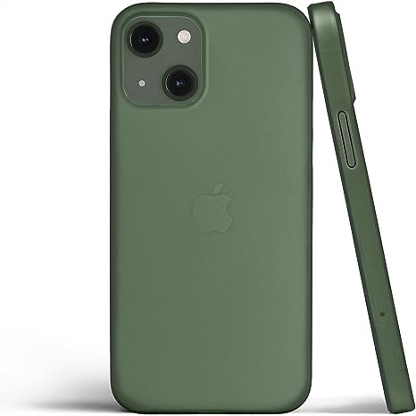 totallee Thin iPhone 13 Mini Case, Thinnest Cover Ultra Slim Minimal - for Apple iPhone 13 Mini (2021) (Green)