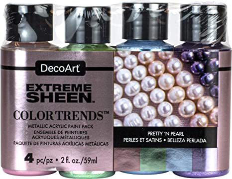 Deco Art Extreme Sheen Color Trends Value Pack 4/Pkg-Pretty 'n Pearls