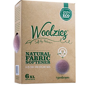 Woolzies the Original Highest Quality Wool Dryer Balls Xl, Best Natural Fabric Softener, Gift Set, Lavender, Set of 6