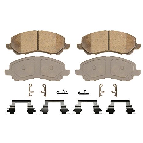 Wagner ThermoQuiet QC866 Ceramic Disc Pad Set With Installation Hardware, Front