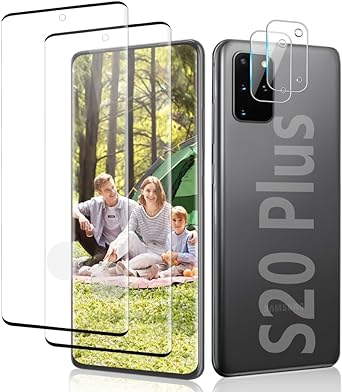 VITAVELAAA 2 2 Pack Galaxy S20 Plus Screen Protector, Fingerprint Unlock, 9H Hardness Tempered Glass, Scratch Resistant, Premium HD Clear for Samsung Galaxy S20 Plus Glass Screen Protector (6.7 Inch)