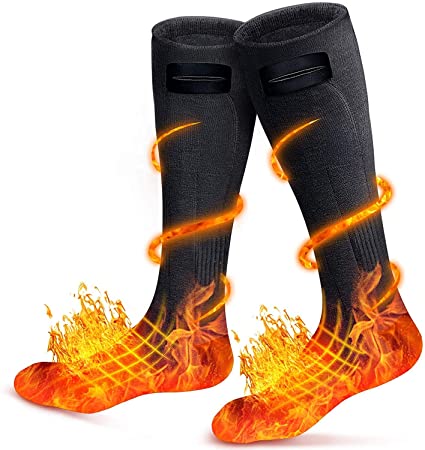 Kekilo Heated Socks for Men Women Foot Warmers Rechargeable Electric Socks Washable, Winter Hunting Ski