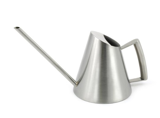 StainlessLUX 72253 Brushed Small Stainless Steel Watering Can (27 Oz) - Quality Gardening Products for Your Home