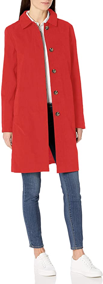 Amazon Essentials Women's Standard Water-Resistant Collar Coat