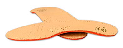 Orthotic Orthopedic Shoe Insoles Inserts With Arch Support Made of Premium Leather and Memory Foam, Kaps Relax Shock Absorber Pecari, All Sizes