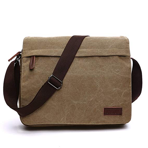 NANJUN Vintage Canvas Messenger Bag Shoulder Bags for Men Women