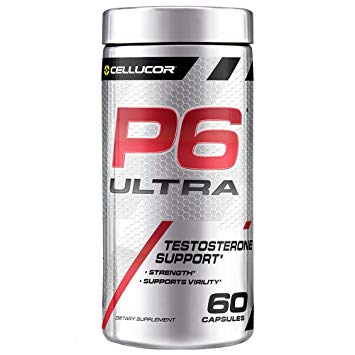 Cellucor P6 Ultra Testosterone Booster for Men, Build Strength & Cognitive Function, Boost Endurance & Energy Performance, Increase Virility Support, 60 Capsules