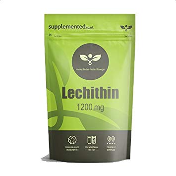 Lecithin 1200mg 180 Softgel Capsules - High Strength Diet and Weight loss Supplement