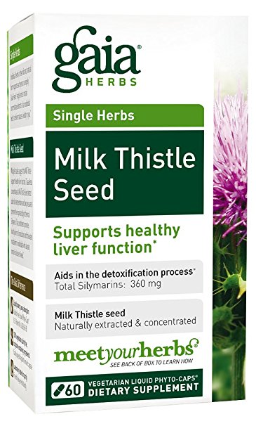 Gaia Herbs Milk Thistle Seed Liquid Phyto-Capsules, 60 Count