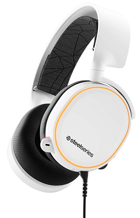 SteelSeries Arctis 5, Gaming Headset, RGB Illumination, DTS Headphone: X v2.0 Surround for PC and PlayStation 4, White