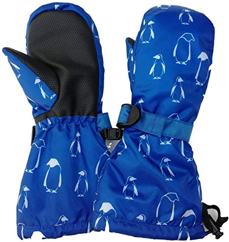 Waterproof Stay-on Winter Snow and Ski Mittens Fleece-Lined for Baby Toddler Kids Girls and Boys