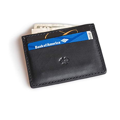 Men’s Slim Wallet | Made in USA | Full Grain Leather Wallet with 5 Slots | Minimalist Design for Quick Cash & Card Access