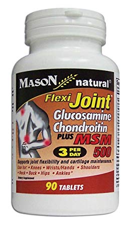 Mason Natural Flexi-Joint Glucosamine Chondroitin PLUS MSM 500 Mg, 90-Count Bottle