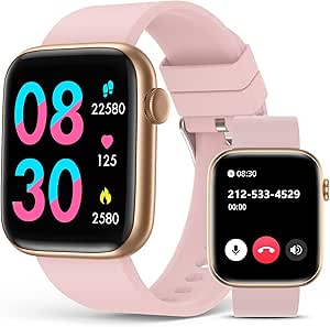 Smart Watch for Women (Answer/Make Calls), 1.9" HD Full Touch Screen, Fitness Tracker with Heart Rate Blood Oxygen Sleep Monitor, IP67 Waterproof Smartwatch for Android iOS