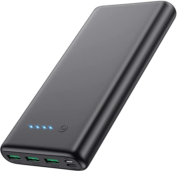 Power Bank 36800mAh, Portable Charger with Tri-Outport & Dual Inport (2.1A USB-C Input and Micro USB Input) External Battery Pack Compatible with iPhone 13/12/11,Galaxy S20 Tablet etc[2022 Version]