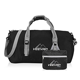 Veevanpro Foldable Sports Gym Duffel with Shoulder Strap