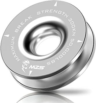 MZS Winch Snatch Recovery Ring 50,000 lbs Compatible with ATV UTV SUV Truck Off-Road Vehicle Towing Recover