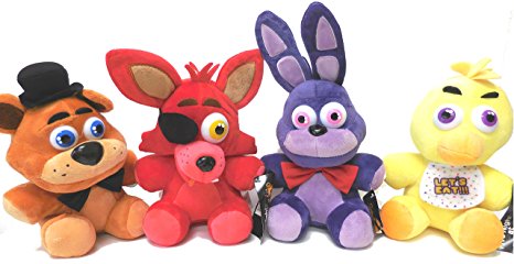 Five Nights at Freddy's Plush Toy 4pc Set 6.5" Stuff Animal Plush Toy