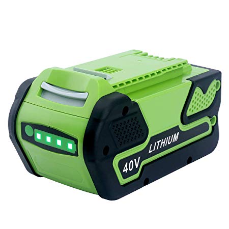Epowon 5000mAh Replacement Greenworks G-MAX 40V Lithium Battery for 29472 29462 29252 20202 22262 25312 Cordless Chainsaw Power Tools
