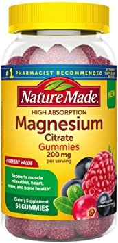 Made High Absorption 200 mg Magnesium Citrate, Mixed Berry, 64 Gummies