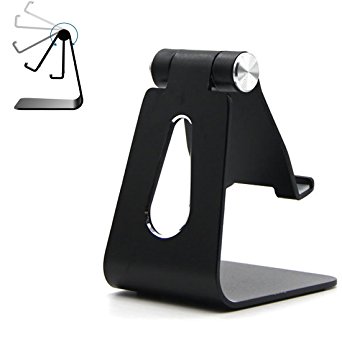 Adjustable Cell Phone Stand Universal Portable Stand/Holder Multi-Angle for iPhone iPad Smartphone Tablet Mount (Black)
