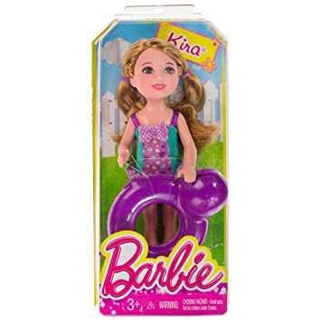 Kira w/ Whale Inner Tube: Barbie Chelsea & Friends Pool Collection ~5.25" Doll Figure