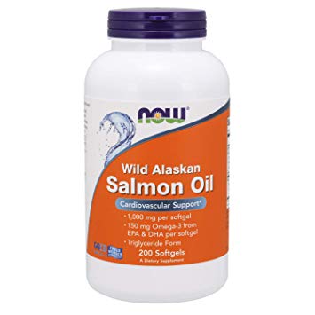 Now Supplements, Wild Alaskan Salmon Oil, 150mg Omega 3 from EPA and DHA, 200-Softgels